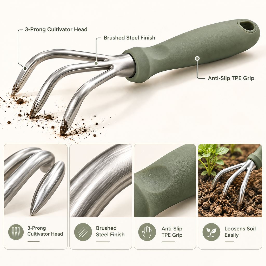 Varenmoris™ 3-Tine Hand Cultivator