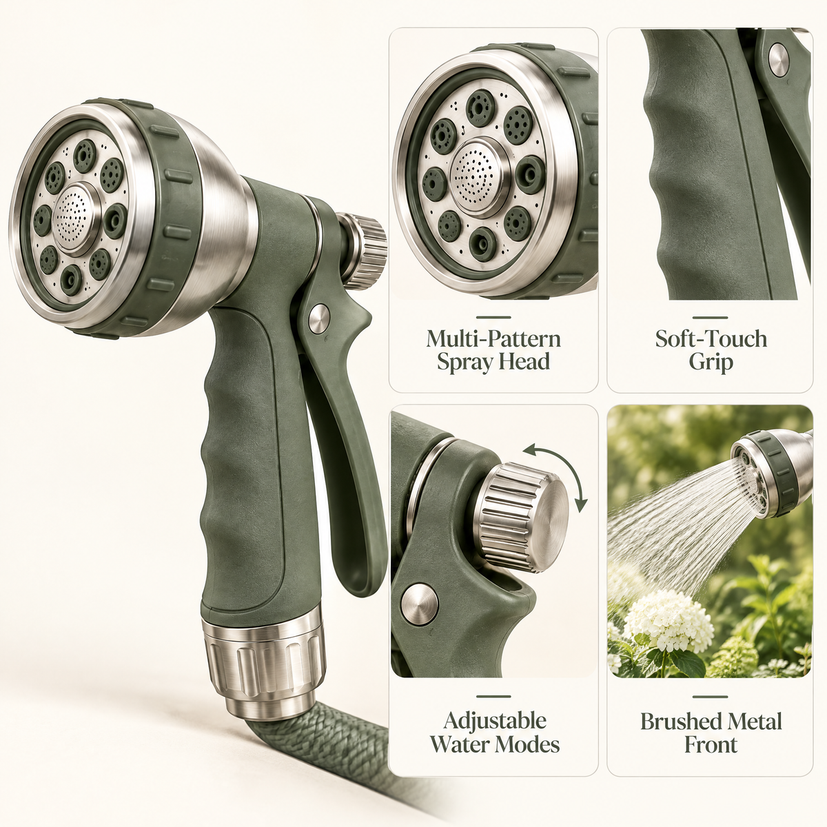 Varenmoris™ Multi-Pattern Garden Hose Spray Nozzle