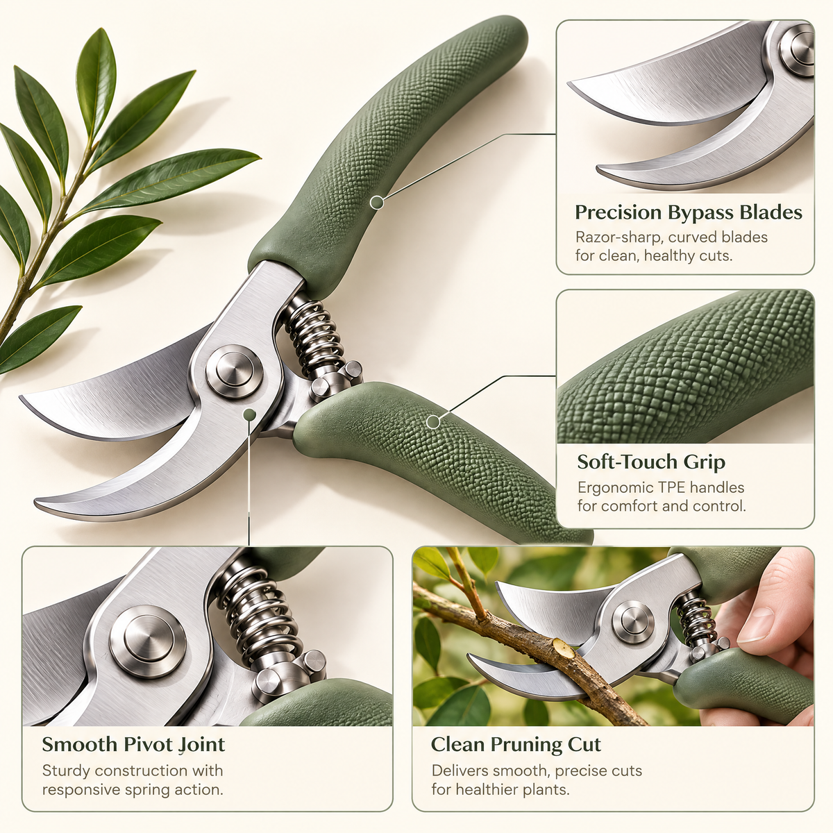 Varenmoris™ Stainless Steel Bypass Pruning Shears