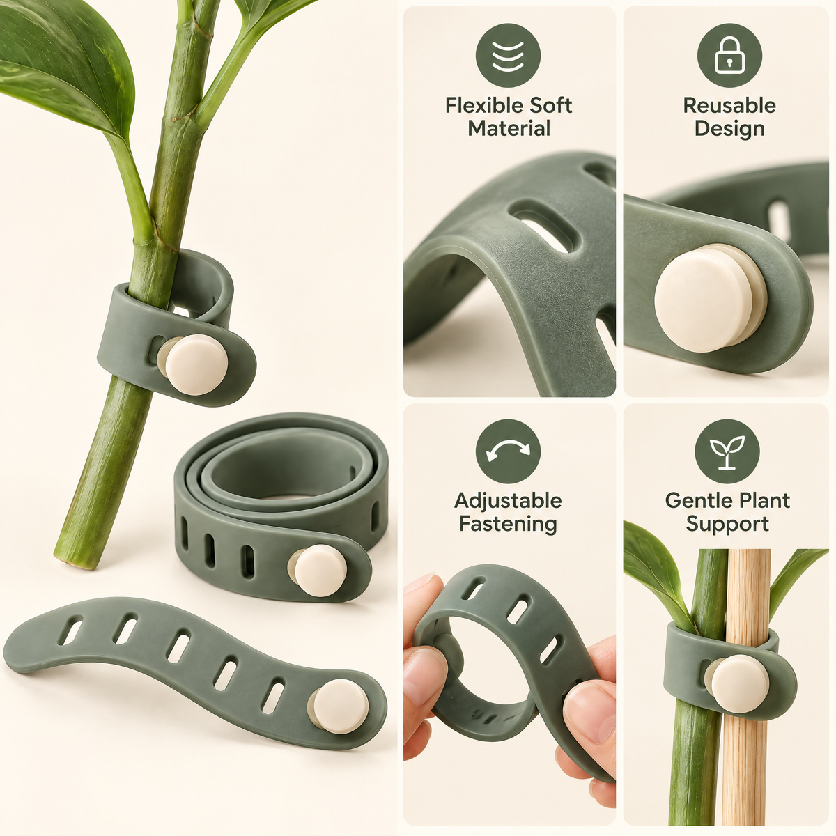 Varenmoris™ Adjustable Plant Support Ties