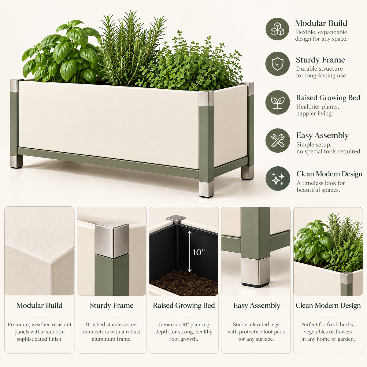 Varenmoris™ Elevated Herb Planter Box