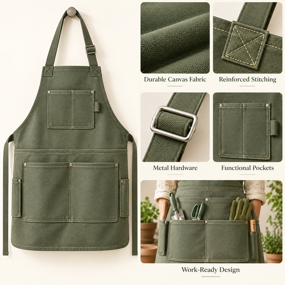 Varenmoris™ Gardening Apron with Tool Set